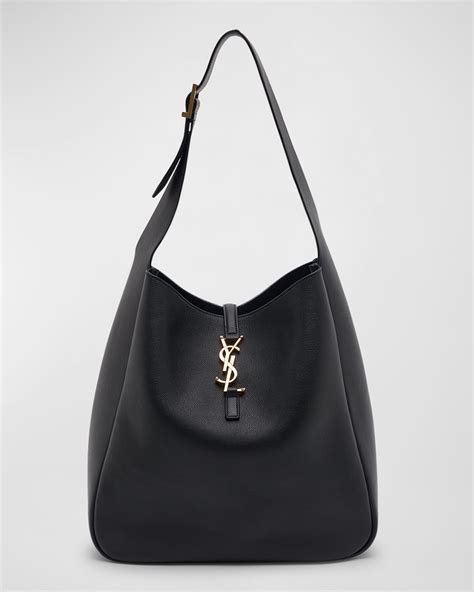 Saint Laurent Le 5A7 Large YSL Shoulder Hobo Bag in Smooth 